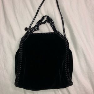 Stella McCartney Velvet Black Mini Crossbody Falabella Shoulder Bag
